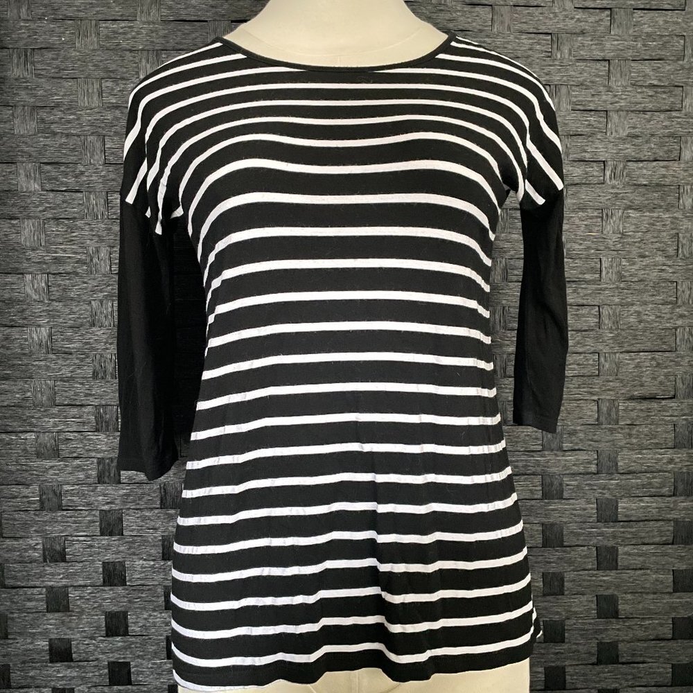 A Pea in the Pod Maternity‎ XS Striped Tunic Top Black White